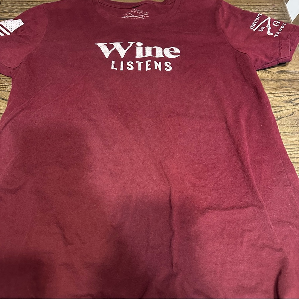 Grunt Style Brand Wine Listens Maroon T-Shirt